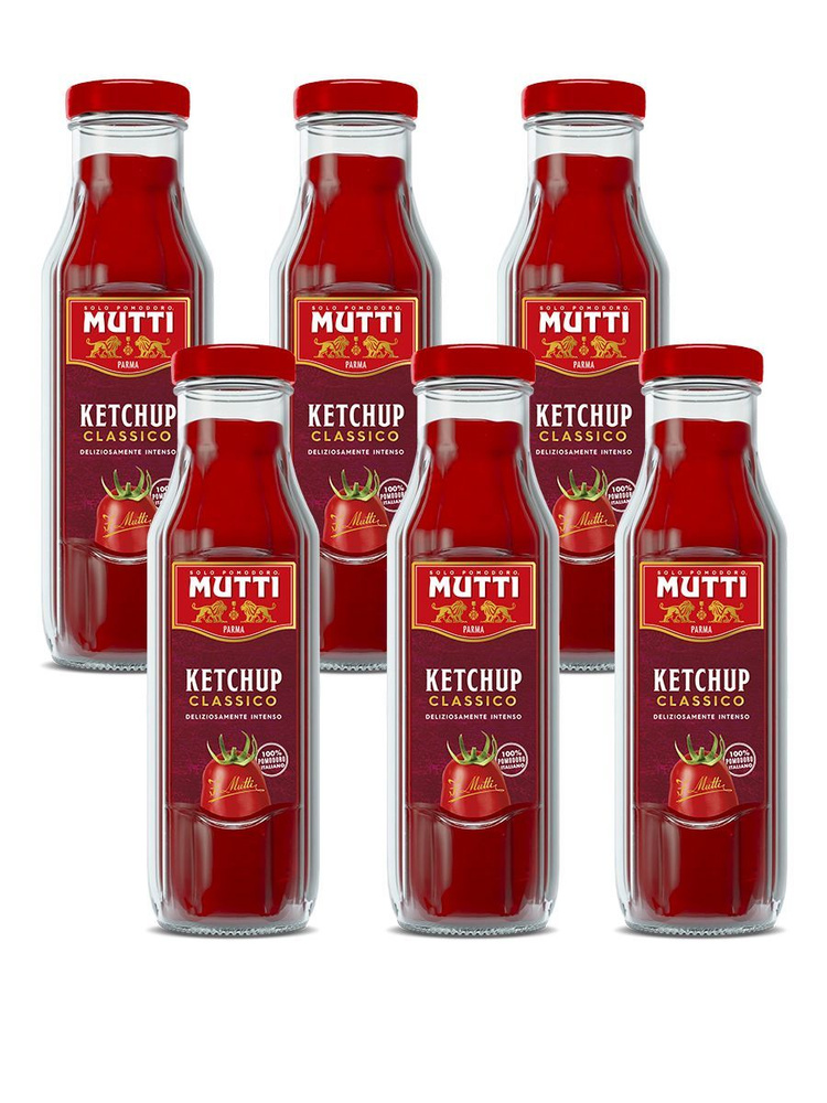 

Кетчуп томатный MUTTI в стеклянной бутылке, 6 шт по 300 г, 300 г ст/б