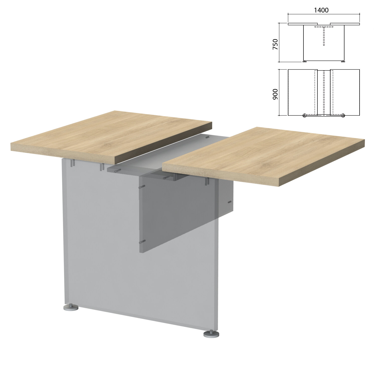 

Столешница модуля стола для переговоров Приоритет (1400х900х750 мм), кронберг, К-913, К-