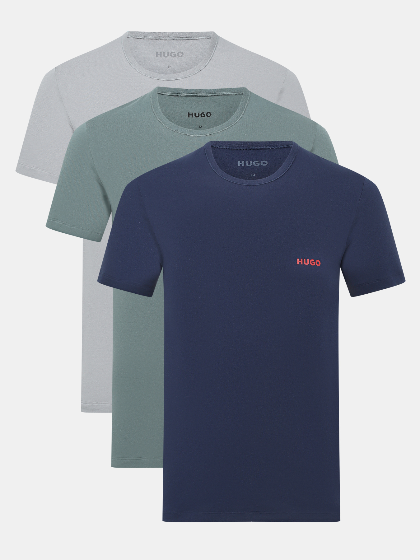 

Комплект футболок мужских HUGO BOSS 469388 разноцветных 48 RU, Разноцветный, 469388