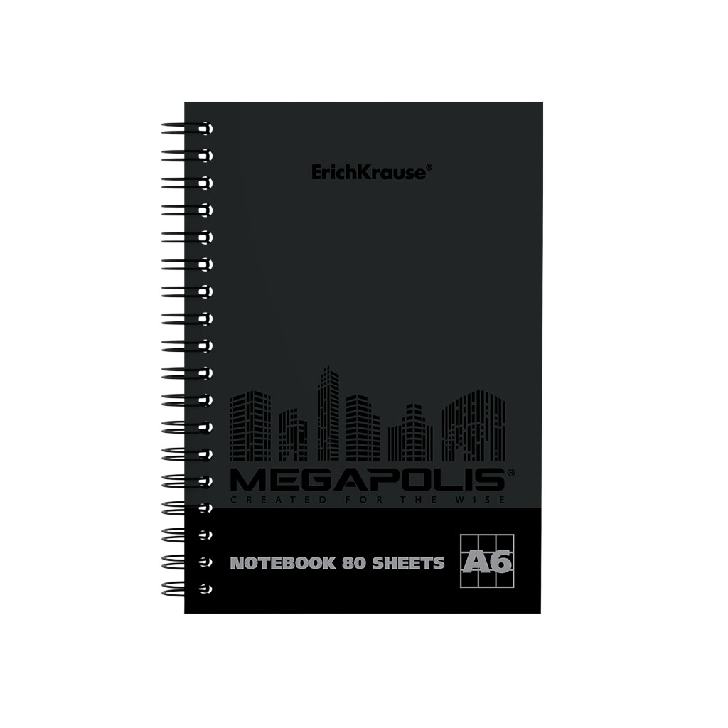 

Блокнот в клетку ErichKrause Megapolis 49808, 80 л., 1 шт., Тетради общие на спирали