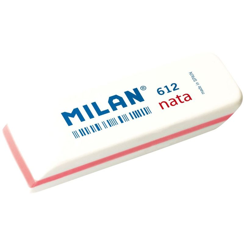 

Ластик Milan 612 пластиковый 78x23x12 мм (2 штуки в упаковке), 1536773, Белый