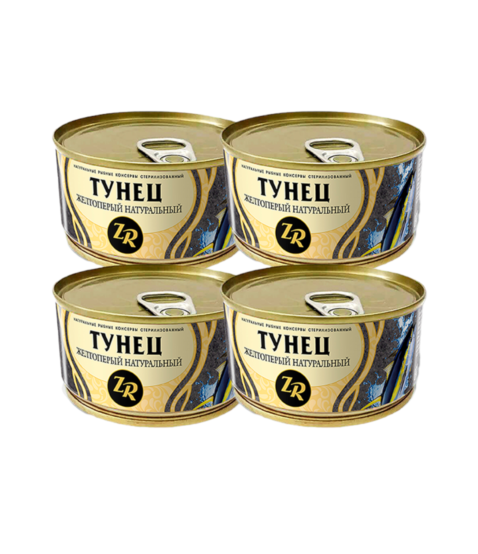 

Тунец желтоперый натуральный, Золотистая рыбка, ГОСТ, 4 шт. по 185 г, "Тунец желтоперый натуральный"