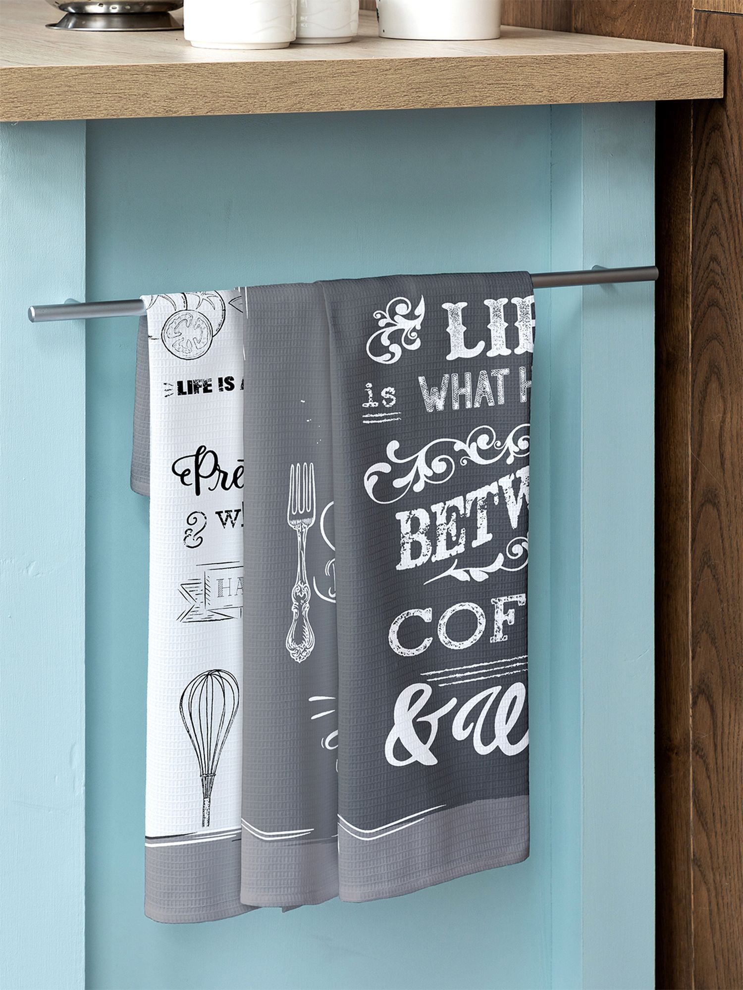 

Комплект вафельных полотенец 45х60 3 шт Унисон Loft Cafe, Серый, Унисон213 ваф. 16-0
