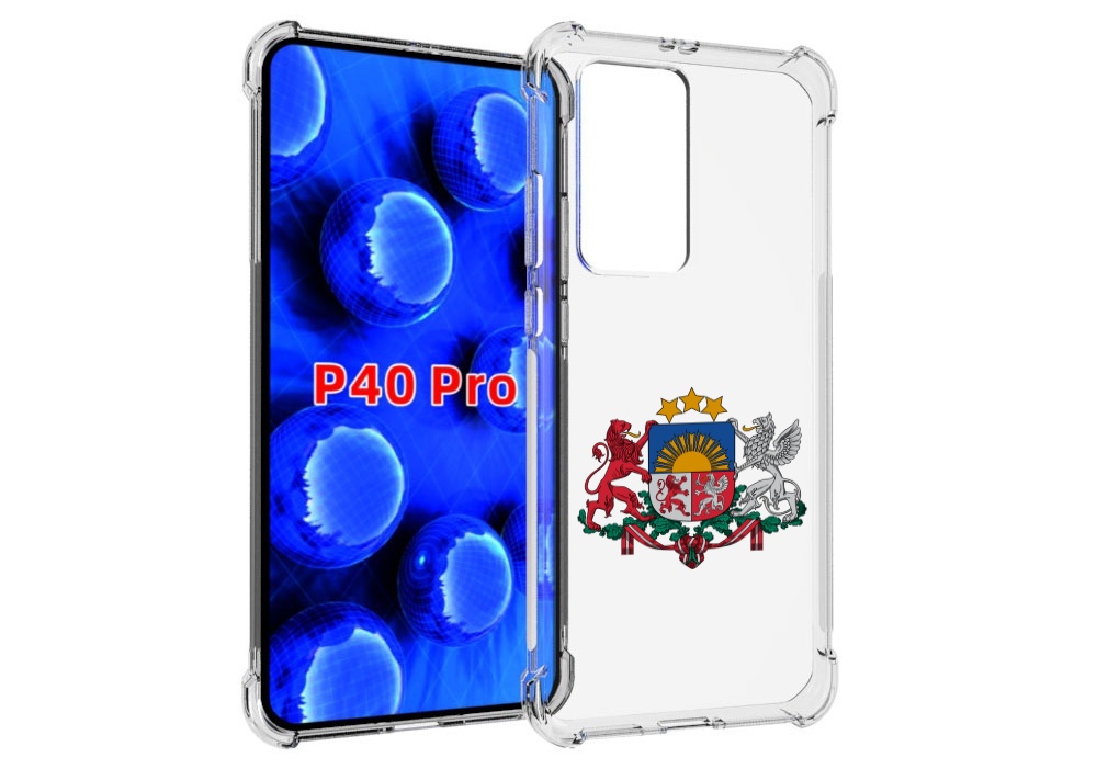 

Чехол MyPads герб-латвии для Huawei P40 Pro противоударный, Прозрачный, Tocco