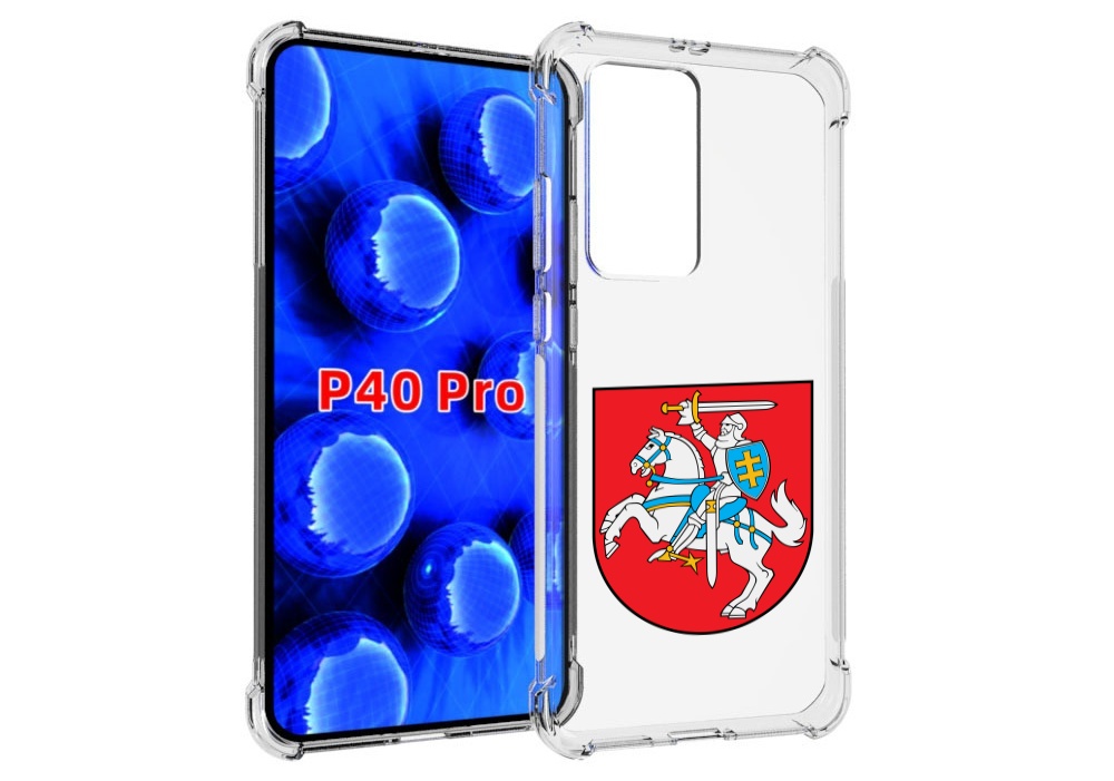 

Чехол MyPads герб-литва для Huawei P40 Pro противоударный, Прозрачный, Tocco