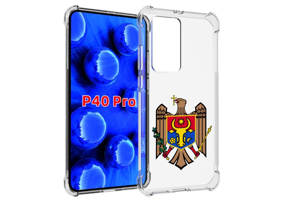 

Чехол MyPads герб-молдовы для Huawei P40 Pro противоударный, Прозрачный, Tocco