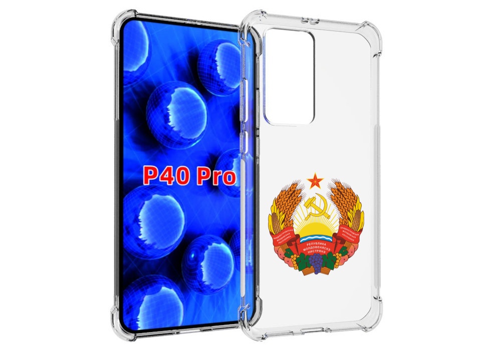 

Чехол MyPads герб-приднестровья для Huawei P40 Pro противоударный, Прозрачный, Tocco