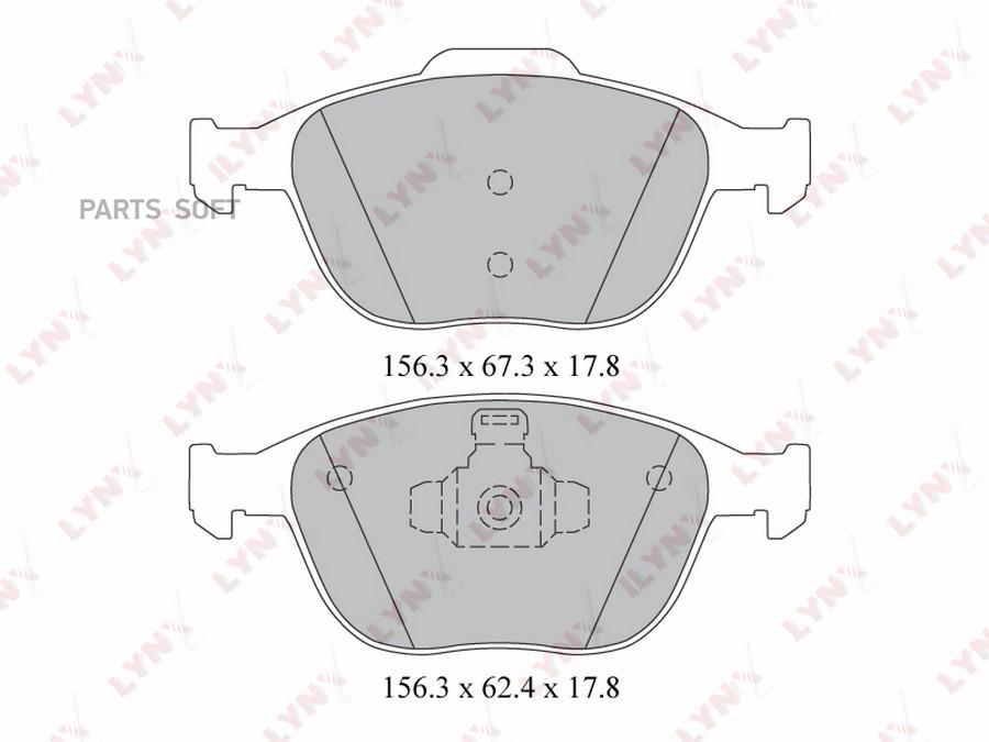 

Тормозные колодки LYNXauto передние дисковые bd3022