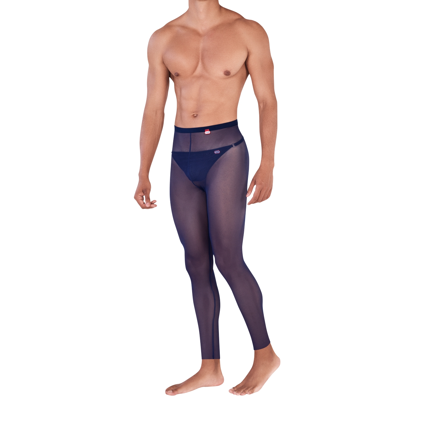 

Мужские легинсы синие полупрозрачные сетчатые Pikante MANHOOD LONG JOHNS 033608 р.48 XL, 0336