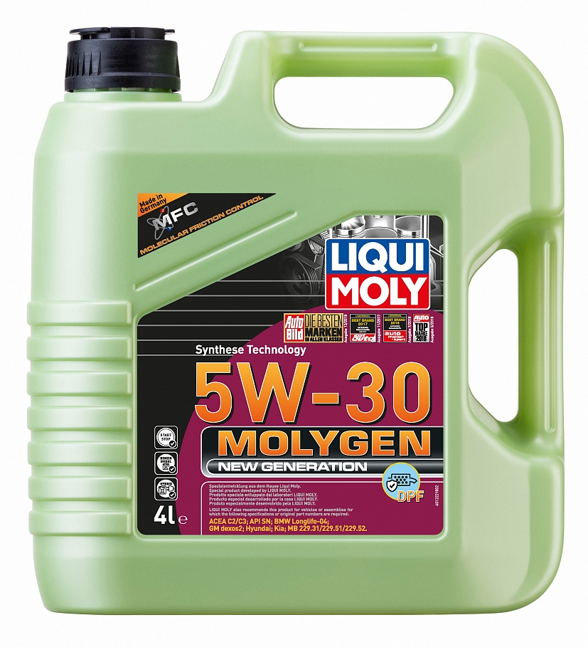 фото Нс-синт. мот.масло molygen new generation dpf 5w-30 (4л) 21225 liqui moly