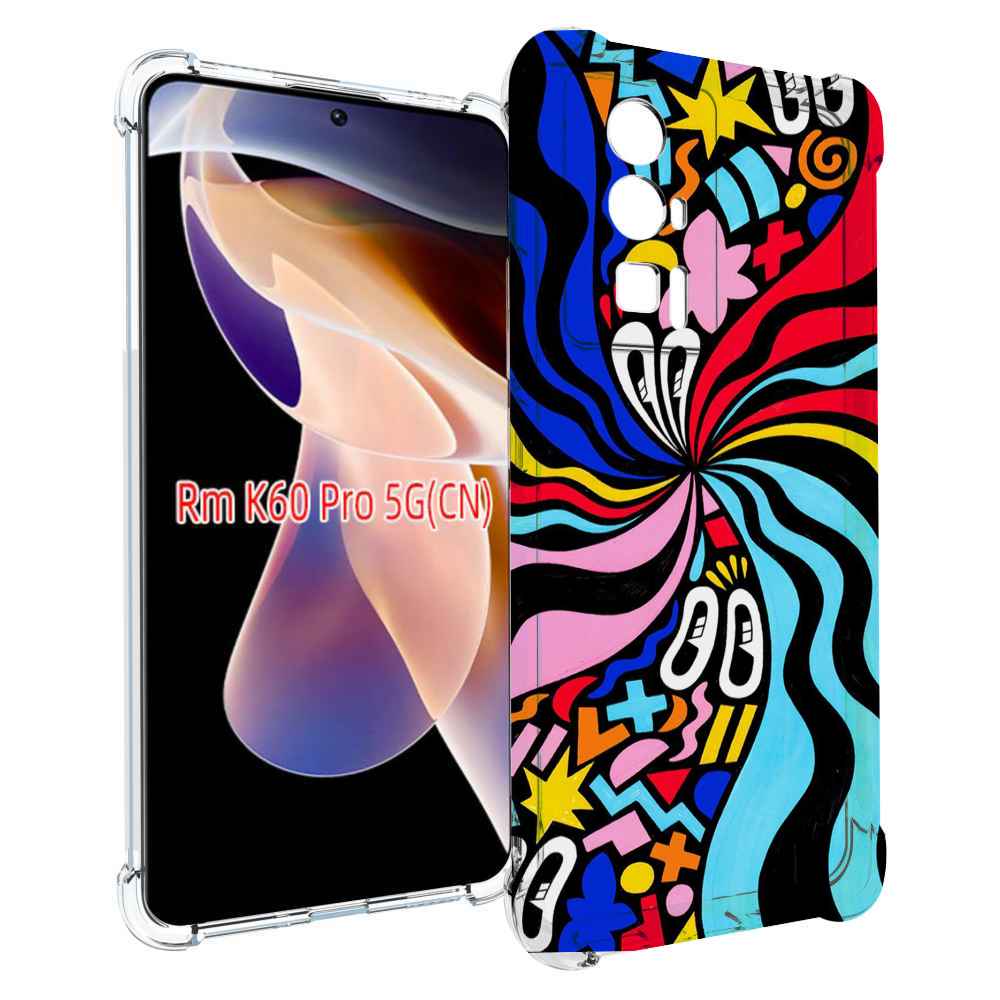 Чехол MyPads волнистая-абстракция для Xiaomi Redmi K60 Pro