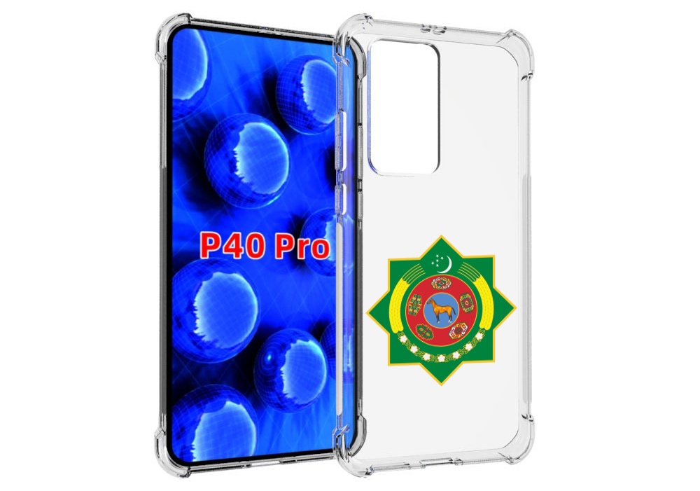 

Чехол MyPads герб-туркменистан для Huawei P40 Pro противоударный, Прозрачный, Tocco