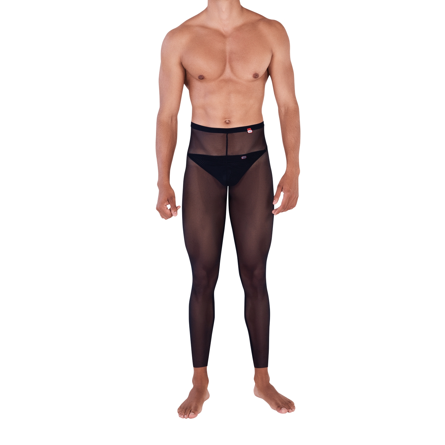 

Мужские легинсы черные полупрозрачные сетчатые Pikante MANHOOD LONG JOHNS 033611 44 M, Черный, 0336