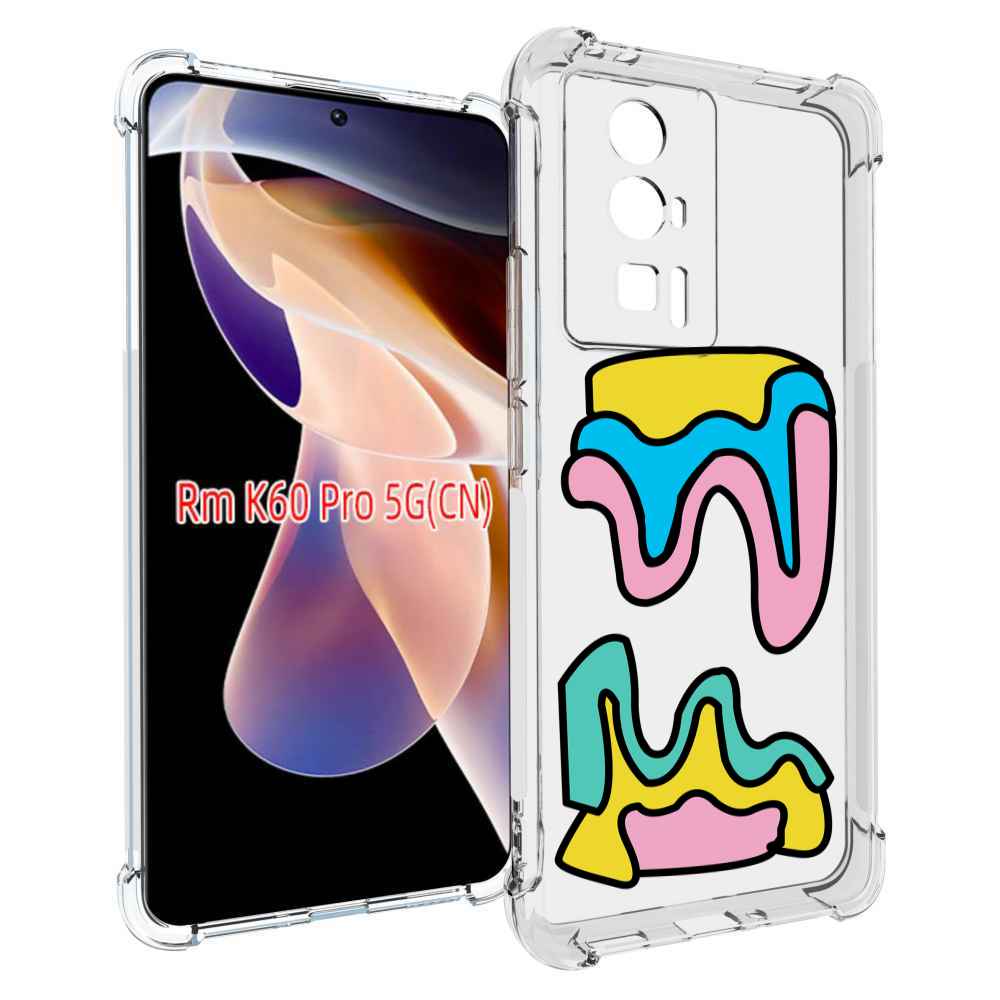 

Чехол MyPads вытекающая-абстракция для Xiaomi Redmi K60 Pro, Прозрачный, Tocco