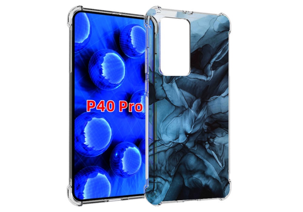 

Чехол MyPads голубой дымок для Huawei P40 Pro противоударный, Прозрачный, Tocco