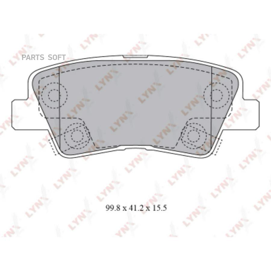 

Колодки тормозные задние подходит для hyundai solaris 1.4-1.6 10 / i30 1.4-1.6 11 / i40 1.