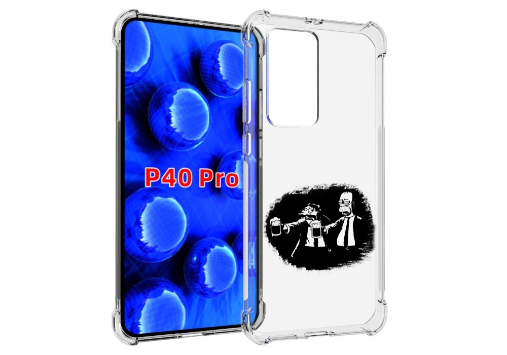 

Чехол MyPads гомер пьет для Huawei P40 Pro противоударный, Прозрачный, Tocco