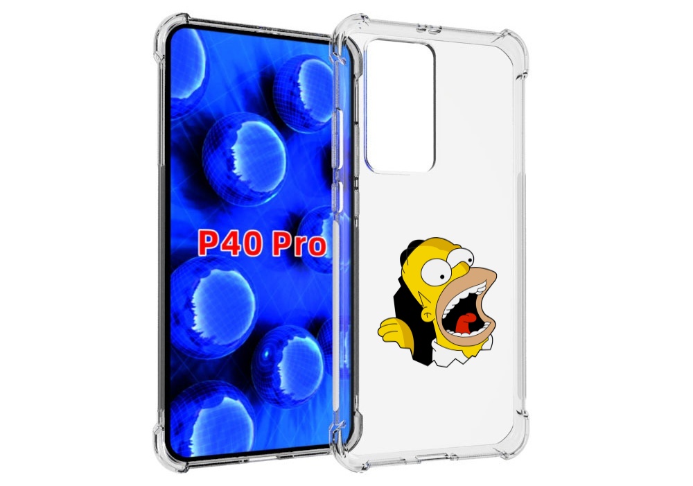 

Чехол MyPads гомер-голодный для Huawei P40 Pro противоударный, Прозрачный, Tocco