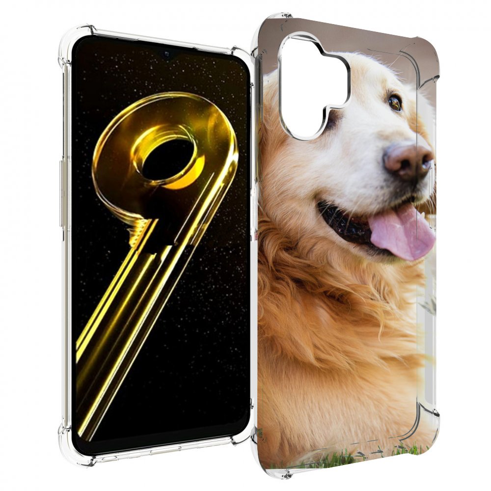 

Чехол бампер MyPads золотистыи ретривер для Realme 10 5G против..., Прозрачный, Tocco