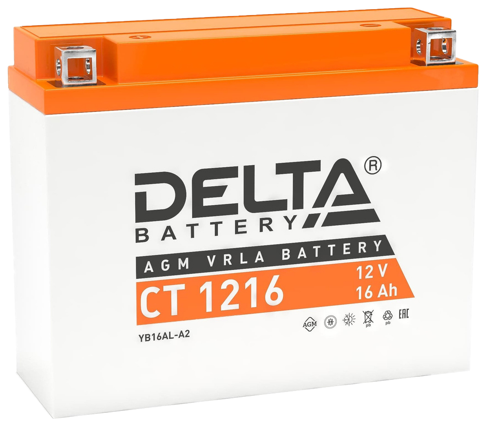 

Аккумулятор мото Delta CT 1216 (YB16AL-A2)