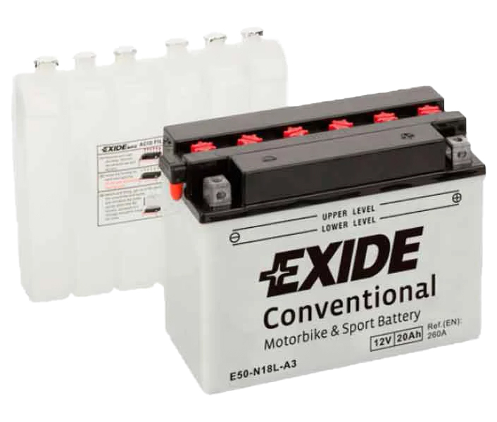 

Аккумулятор мото Exide E50-N18L-A3 (YTX24HL-BS)