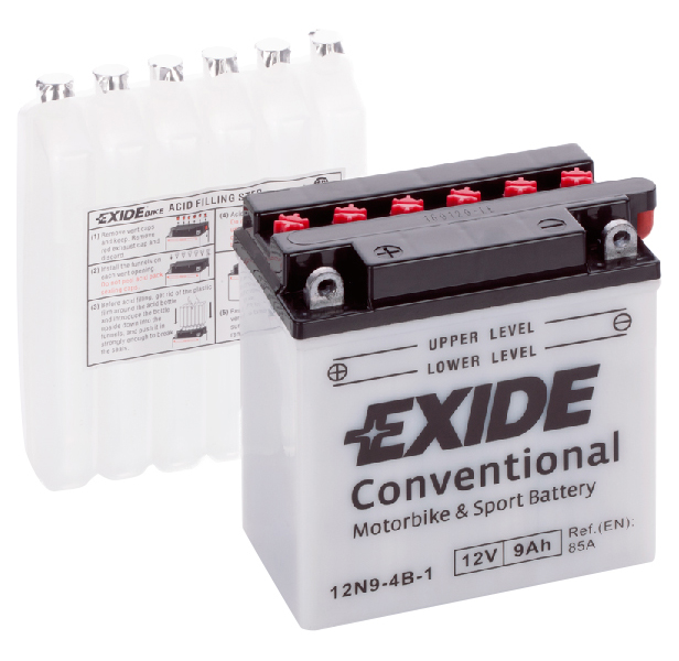 

Аккумулятор мото Exide 12N9-4B-1 (YB9-B, YB9A-A)