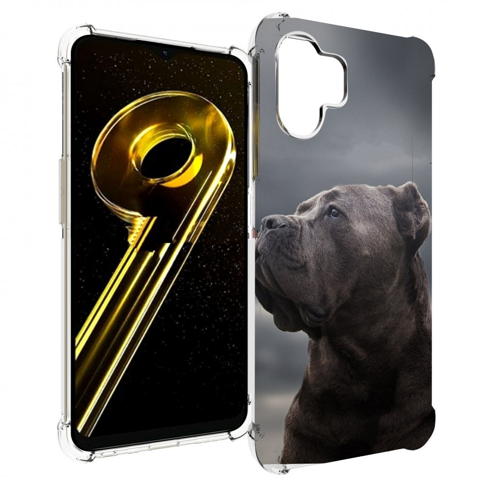 Чехол бампер MyPads кане корсо для Realme 10 5G противоударный