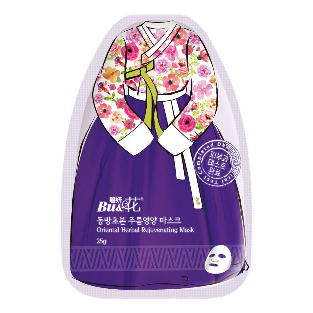 

Тканевая маска для лица LS Cosmetic Oriental Herbal Rejuvenating Mask омолаживающая 25 мл