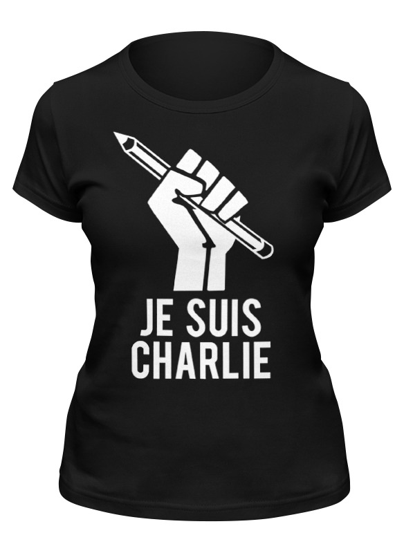 

Футболка женская Printio Je suis charlie, я шарли черная XL, Черный, Je suis charlie, я шарли