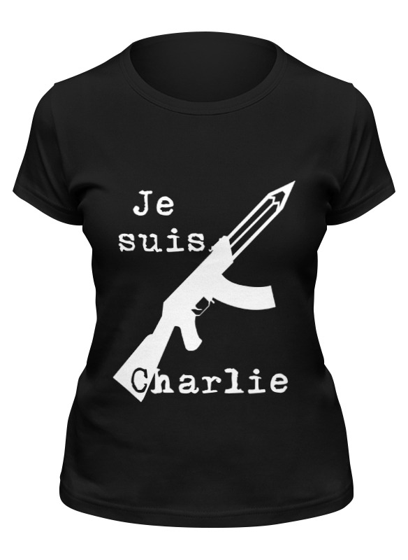 

Футболка женская Printio Je suis charlie, я шарли черная XL, Черный, Je suis charlie, я шарли