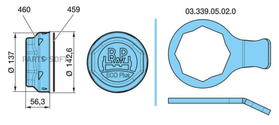 

05.212.25.78.0 Крышка Ступицы (М)Bpw Eco-Plus2 BPW 0521225780