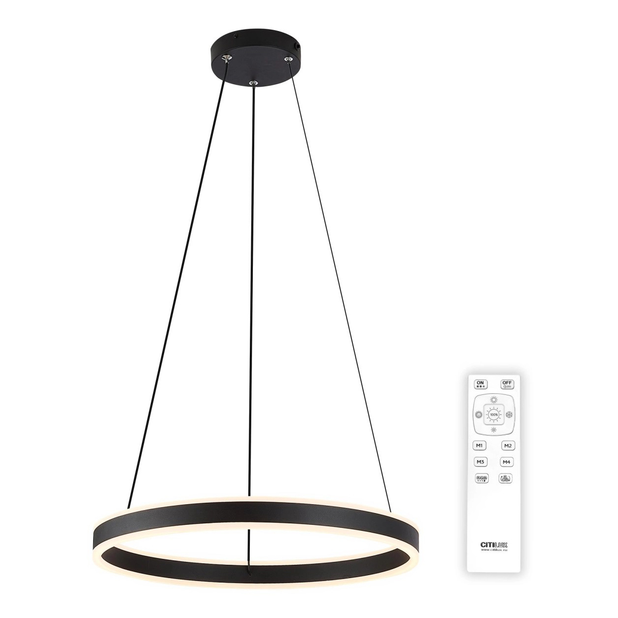 

Люстра Citilux Дуэт CL719501 с пультом LED черная