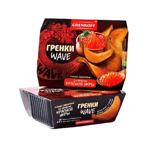 

Гренки ржано-пшеничные Гренковъ со вкусом красной икры 100 г