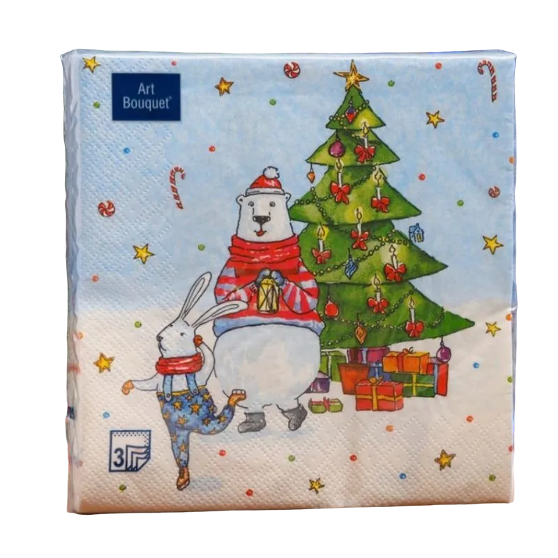 

Салфетки бумажные Мята Home Collection Classic Трехслойные Новогодние гуляния 3шт