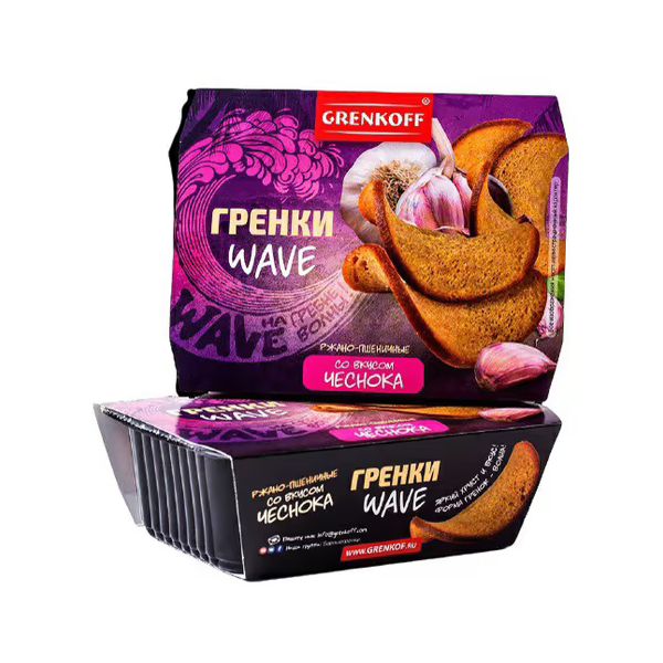 

Гренки ржано-пшеничные Гренковъ со вкусом чеснока 100 г