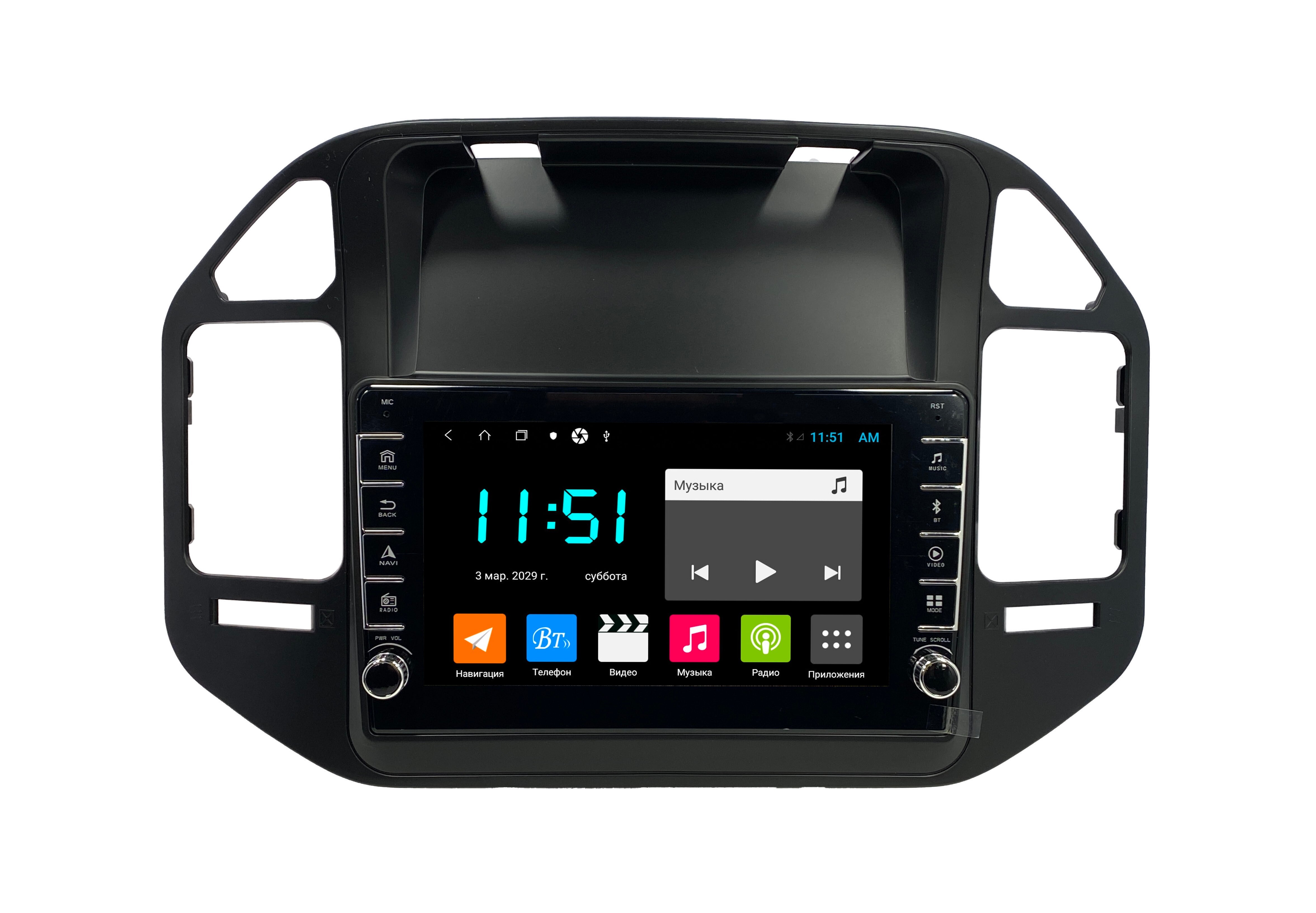 Автомагнитола ANDROID Mitsubishi Pajero 3 1999-2006 Android 12 464GB с крутилками Му 2882400₽