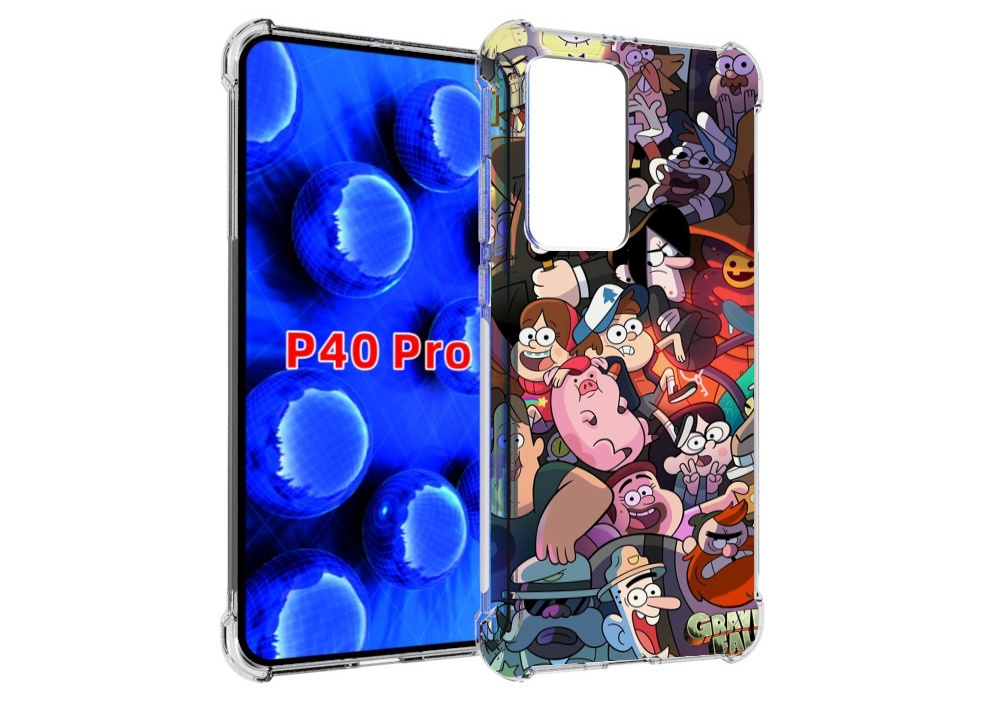 Чехол MyPads гравити-фолз для Huawei P40 Pro противоударный