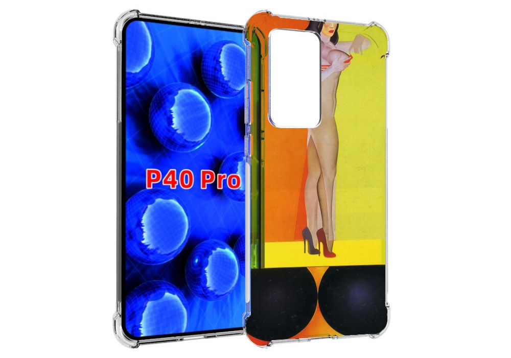 

Чехол MyPads девушка на шарах женский для Huawei P40 Pro противоударный, Прозрачный, Tocco
