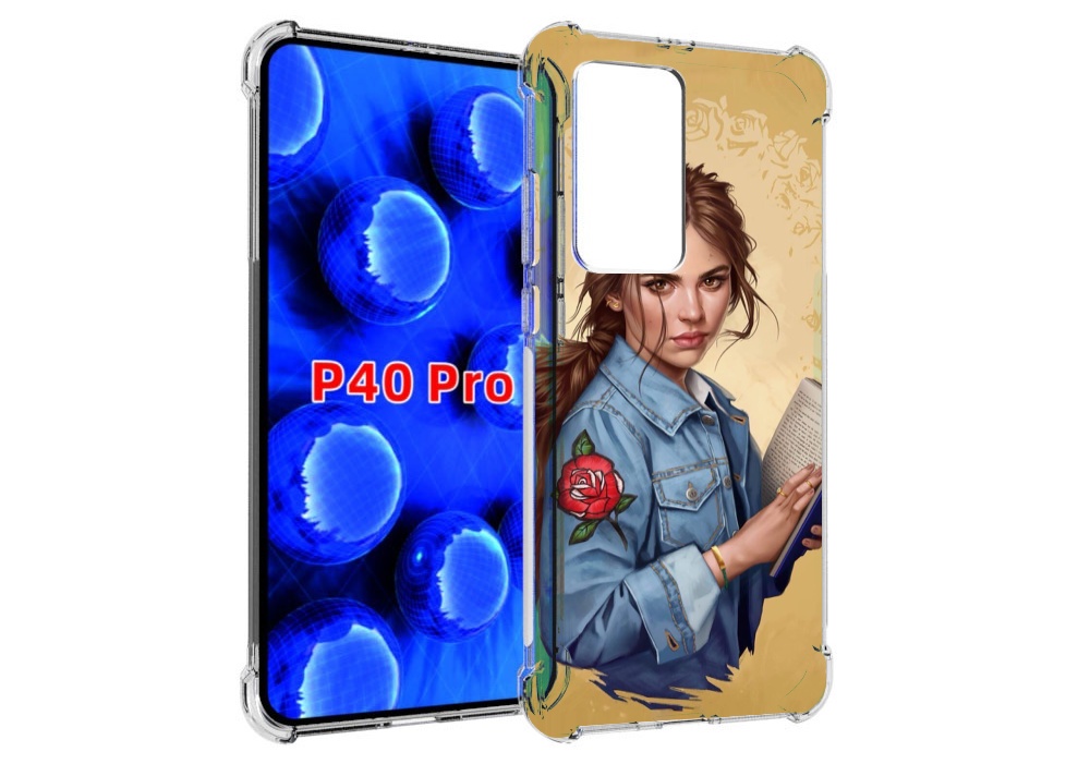 

Чехол MyPads девушка-в-бежевом-фоне для Huawei P40 Pro противоударный, Прозрачный, Tocco