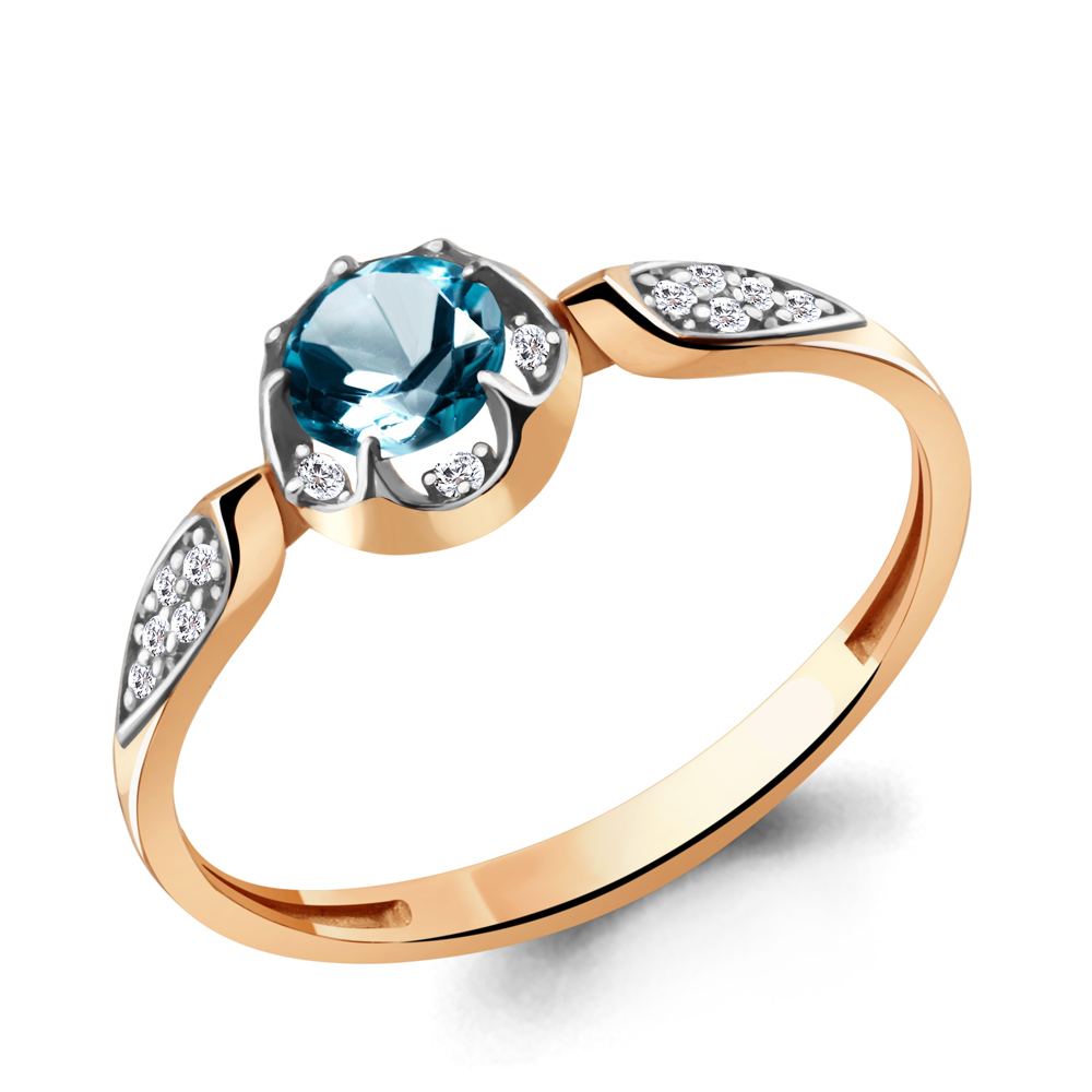 

Кольцо из красного золота с бриллиантом Aquamarine Aquamarine 963818к_585_кз р. 17, 963818к_585_кз