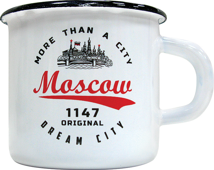 

Кружка Москва эмалированная, белая, 300 мл