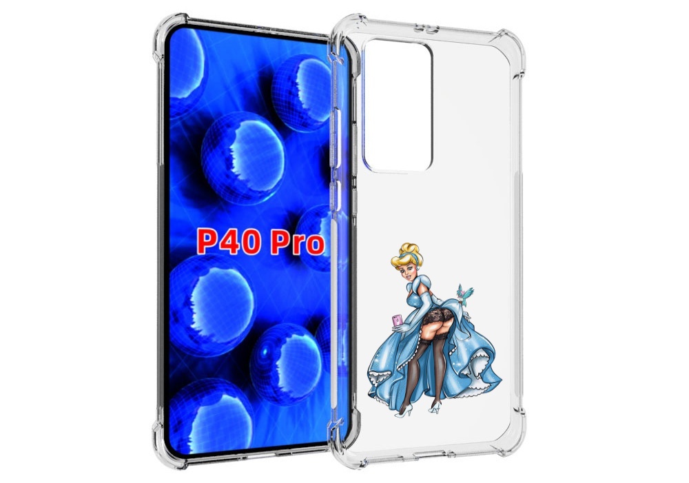 

Чехол MyPads девушка-в-платье-красивая женский для Huawei P40 Pro противоударный, Прозрачный, Tocco