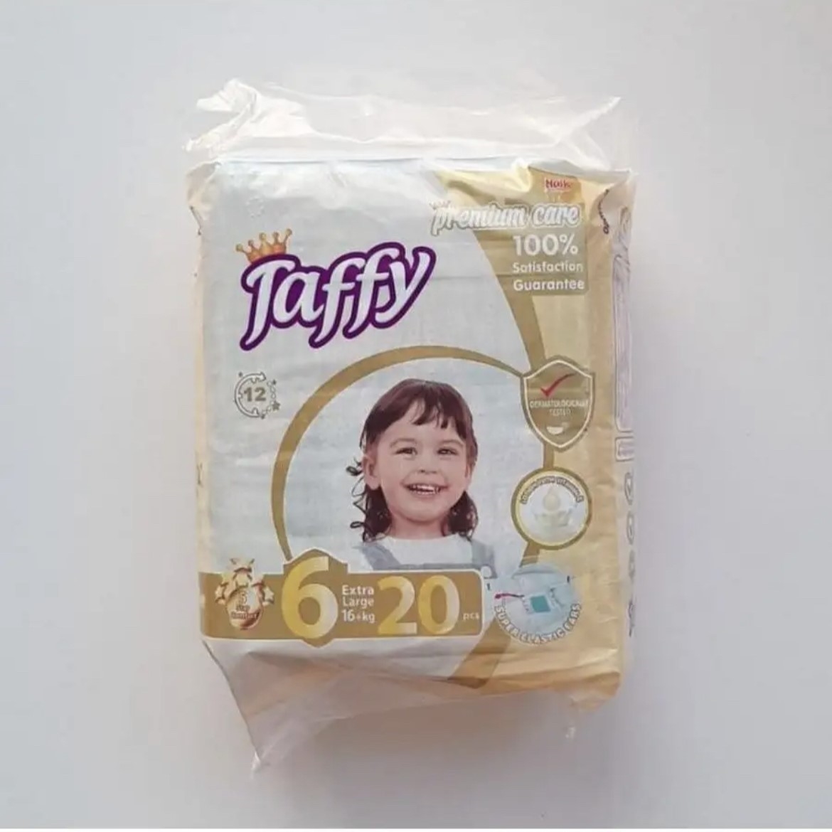 Детские подгузники Taffy PREMIUM CARE №6 16+кг 20 шт