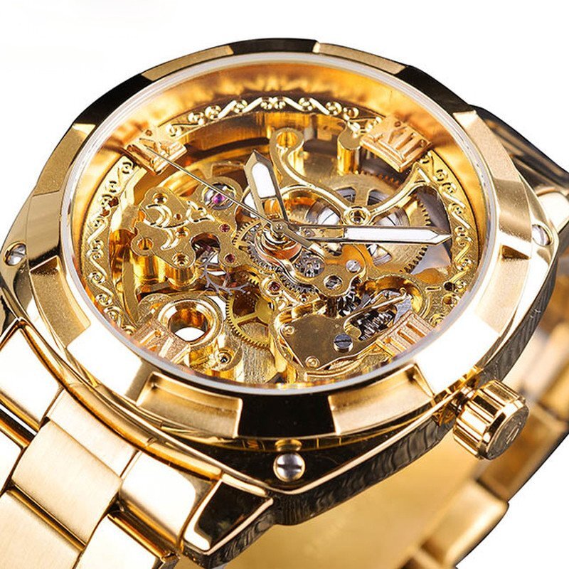 Наручные часы мужские Forsining GMT1091-5 золотистые