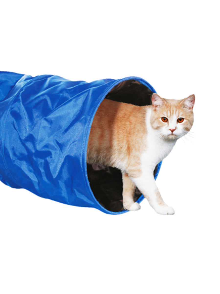 фото Игрушка для кошек тоннель ø30х115см нейлон синий nobby