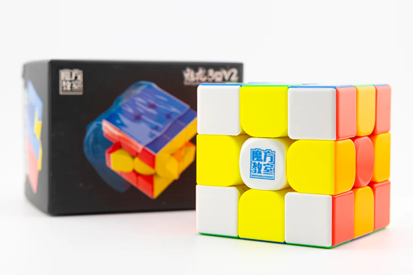 Кубик Рубика магнитный скоростной MoYu MeiLong 3x3 V2 M UV Coated, color