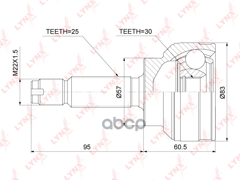 

Co-3862_шрус наружный к-кт mitsubishi lancercs 1.3-2.0 03>