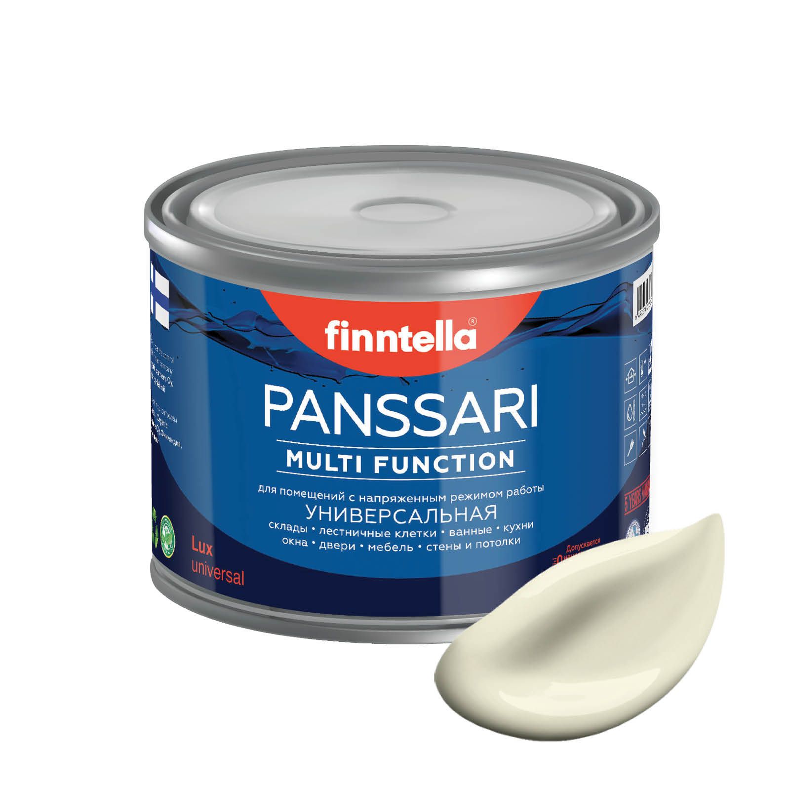 

Краска PANSSARI, KERMAINEN Жёлто-белый, 0,45л, PANSSARI. Грунт-эмаль для всех типов поверхностей. Защитная. Эмаль универсальная. Быстросохнущая.