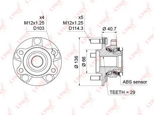 

Ступица передняя в сборе с abs подходит для nissan juke 1.2-1.6t 10 / qashqaij10 1.6-2
