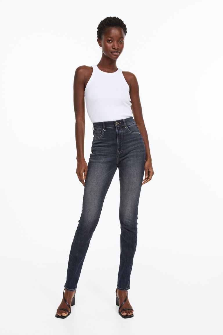 Джинсы-скинни женские Джинсы женские H&M 0966367059 синие 44 EU (доставка из-за рубежа)